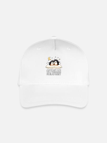 Offizielles Schlafshirt Pinguine Pinguin Paar - Kinder Bio Basecap - Weiß