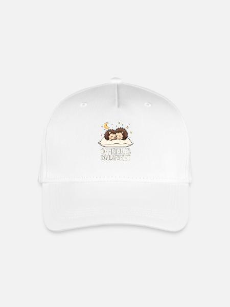 Offizielles Schlafshirt Igel Paar - Kinder Bio Basecap - Weiß