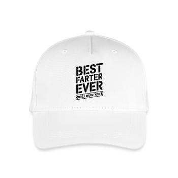 Furz Spruch Furzen Papa Pups Lustige Furz Geschenk - Kinder Bio Basecap - Weiß - Vorne