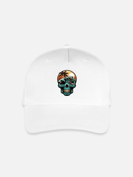Surfen Surfer skull - Kinder Bio Basecap - Weiß