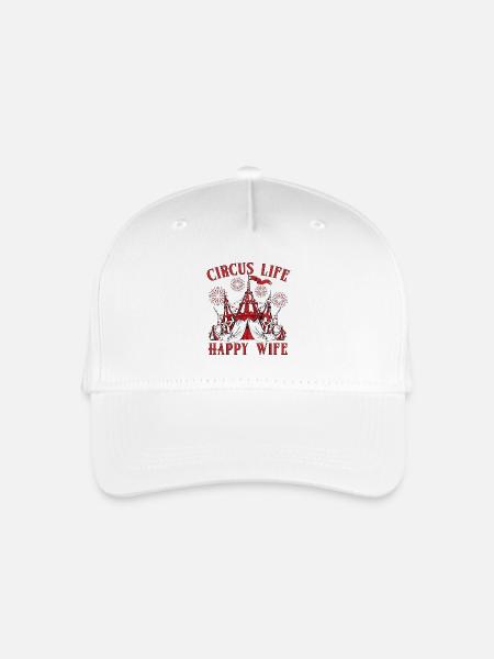 Circus Life Happy Wife Circus Performer Gift Idea - Kinder Bio Basecap - Weiß