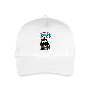 Möge die Tracht mit euch sein – Nerdkatze - Kinder Bio Basecap - Weiß - Vorne