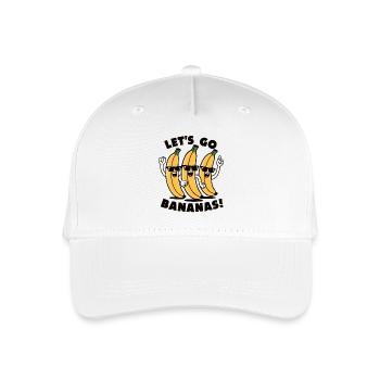 Tanzende Bananen mit Sonnenbrille - Kinder Bio Basecap - Weiß - Vorne
