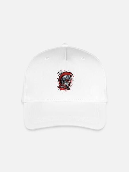 Spartaner Helm Gladiator - Kinder Bio Basecap - Weiß
