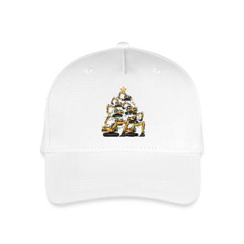 Lustiger Bagger Weihnachtsbaum Geschenk - Kinder Bio Basecap - Weiß - Vorne
