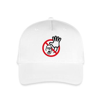 Warnzeichen / Warnung / Verbot (Symbol / 2C) - Kinder Bio Basecap - Weiß - Vorne