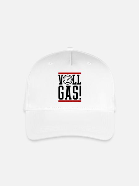 Vollgas Tacho Spruch - Kinder Bio Basecap - Weiß
