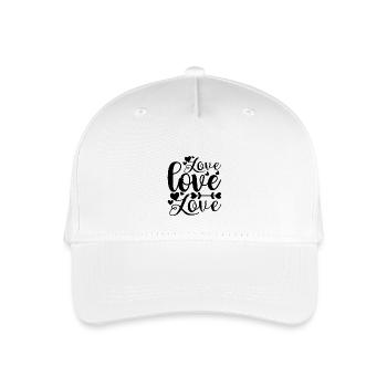 Liebe Liebe Liebe Liebe - Kinder Bio Basecap - Weiß - Vorne