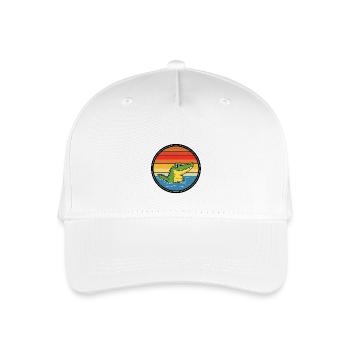 Alligator Retro Alligatoren - Kinder Bio Basecap - Weiß - Vorne