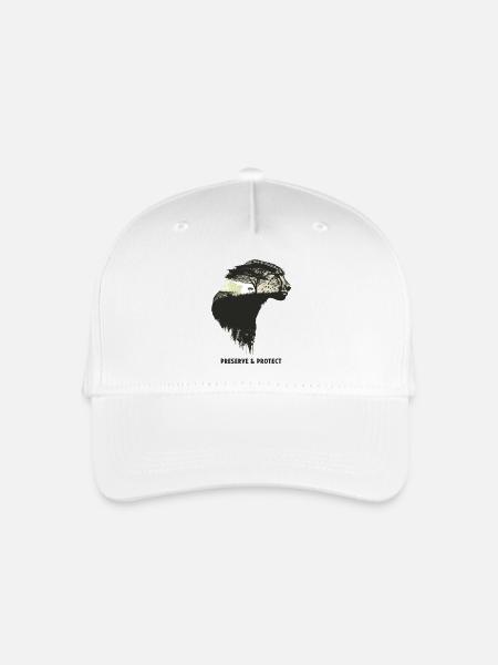 Preserve & Protect Gepard Wildkatze Afrika Wildnis - Kinder Bio Basecap - Weiß