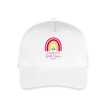 Ich werde eine Große Cousine 2027 Regenbogen - Kinder Bio Basecap - Weiß - Vorne