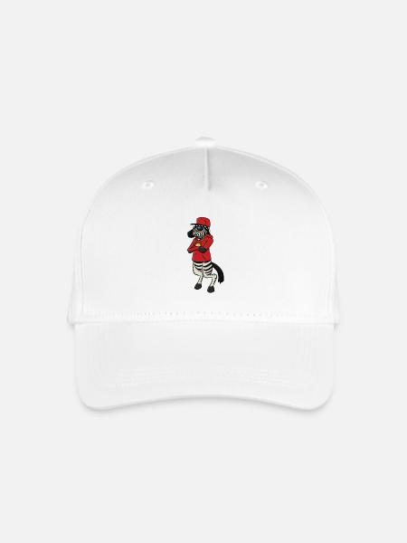 Hip Hop Zebra - Kinder Bio Basecap - Weiß