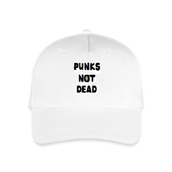 PUNKS NOT DEAD Skater Punk Punks Oi - Kinder Bio Basecap - Weiß - Vorne