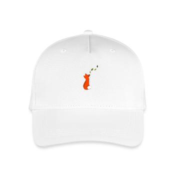 Fuchs mit Blätter - Kinder Bio Basecap - Weiß - Vorne