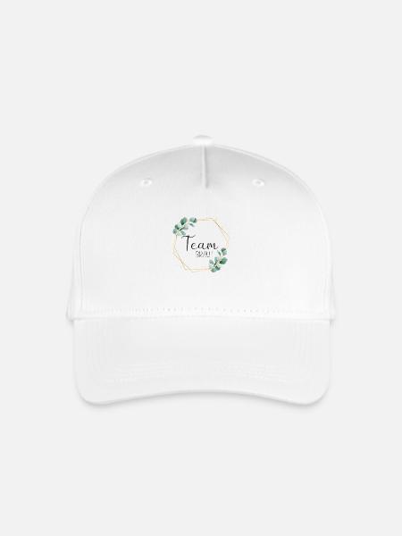 Eukalyptus Blätter - Team Braut - 11 - Kinder Bio Basecap - Weiß
