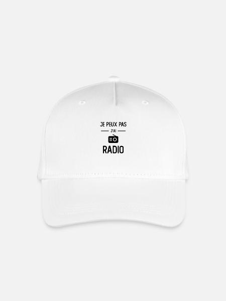 Host Ich kann kein Radio haben - Kinder Bio Basecap - Weiß