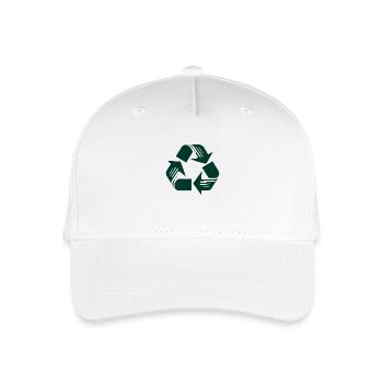 Recycling - Kinder Bio Basecap - Weiß - Vorne