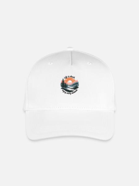 Life Is Short – Enjoy Every Moment - Kinder Bio Basecap - Weiß