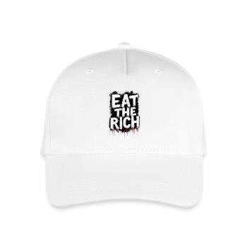 EAT THE RICH – Rebellion Wear - Kinder Bio Basecap - Weiß - Vorne