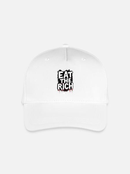 EAT THE RICH – Rebellion Wear - Kinder Bio Basecap - Weiß