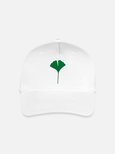 ginkgo ginko blatt - Kinder Bio Basecap - Weiß