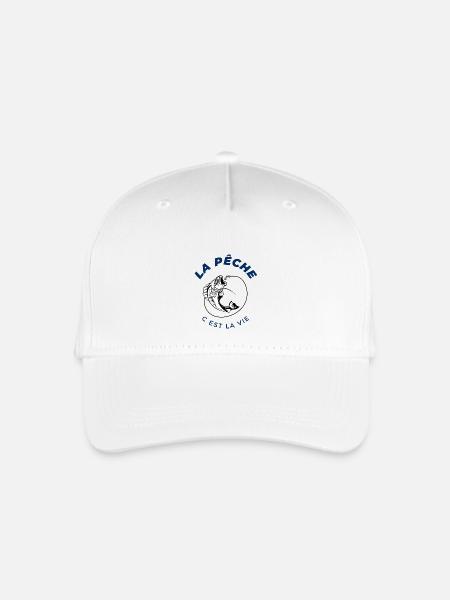 Angeln ist Leben, Humor, Fischer Geschenk - Kinder Bio Basecap - Weiß