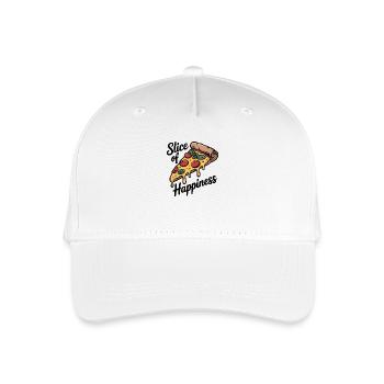 Slice of Happiness - Pizza - Kinder Bio Basecap - Weiß - Vorne