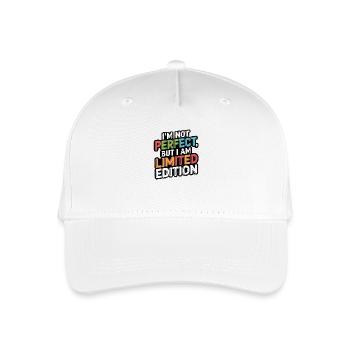 Ich bin nicht perfekt, aber limitierte Auflage - Kinder Bio Basecap - Weiß - Vorne