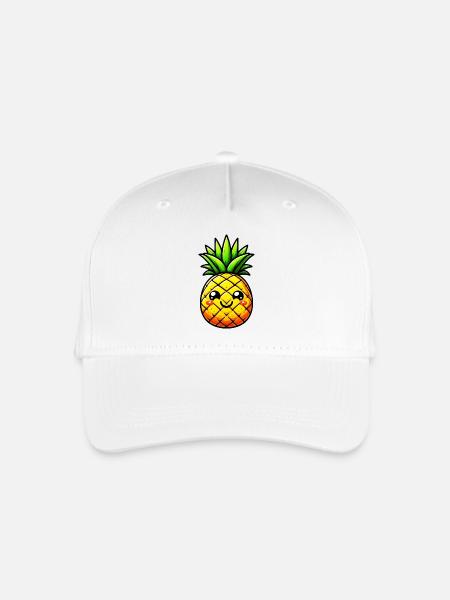 Ananas - Kinder Bio Basecap - Weiß