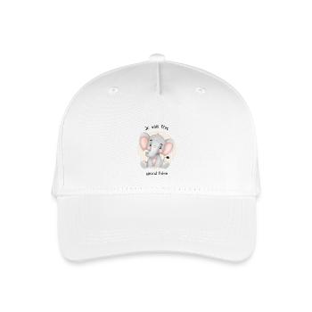 Ich werde großer Bruder sein - Bald großer Bruder - Kinder Bio Basecap - Weiß - Vorne