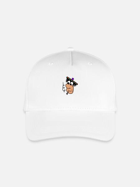 Bunter Hippie Vibe - Kinder Bio Basecap - Weiß