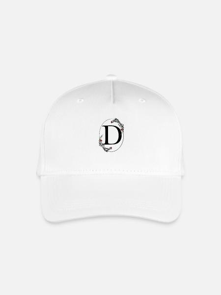 Buchstabe D - Kinder Bio Basecap - Weiß