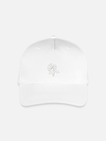 Monstera Pflanze - Kinder Bio Basecap - Weiß