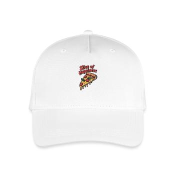 Slice of Happiness - Pizza - Kinder Bio Basecap - Weiß - Vorne