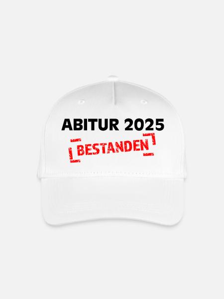 Abitur 2025 bestanden - Kinder Bio Basecap - Weiß