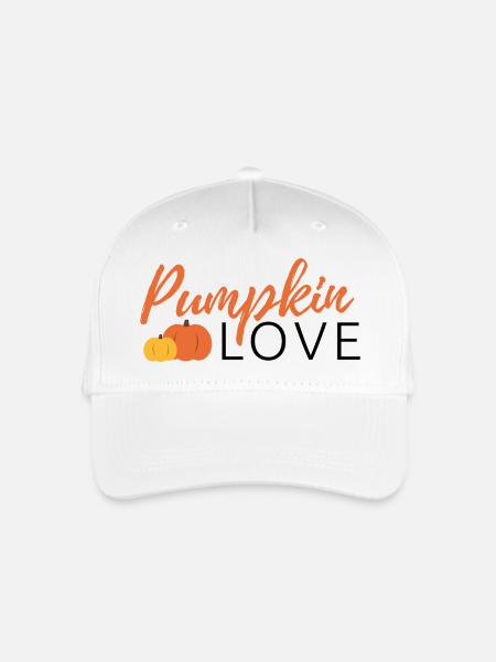 Pumpkin love / Kürbisliebe - Kinder Bio Basecap - Weiß