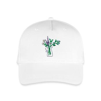 Flower vase - Kinder Bio Basecap - Weiß - Vorne