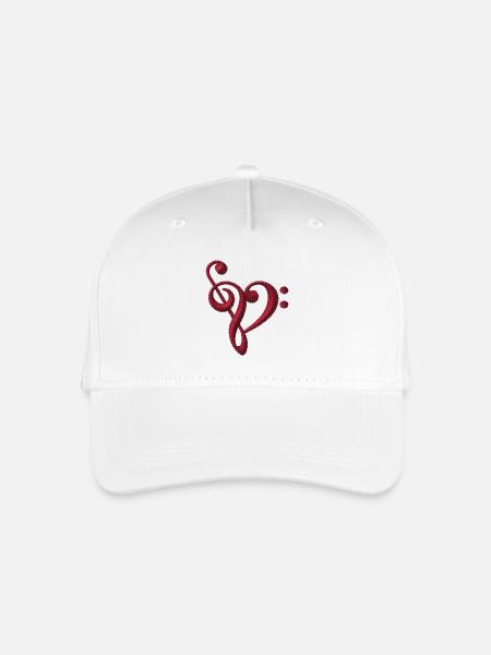 Note bestickt - Kinder Bio Basecap - Weiß