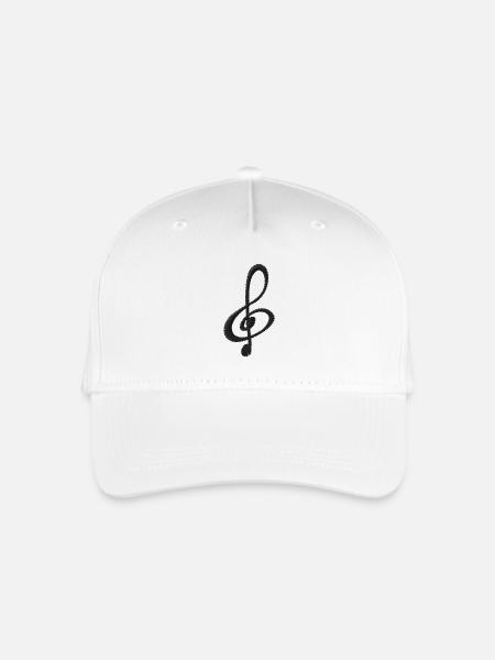 Note bestickt - Kinder Bio Basecap - Weiß