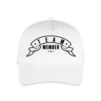 Team Member 1 - Organic Kids’ Baseball Cap - white - Front