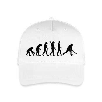 HOCKEY EVOLUTION! - Kinder Bio Basecap - Weiß - Vorne