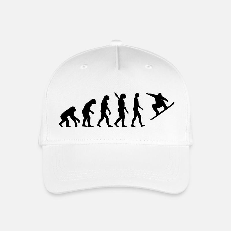 Evolution Snowboard - Kinder Bio Basecap - Weiß