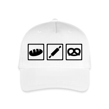 Bäcker - Kinder Bio Basecap - Weiß - Vorne