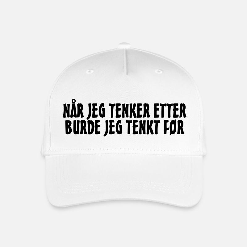 Wenn ich darüber nachdenke, hätte ich vorher nachdenken sollen. - Kinder Bio Basecap - Weiß