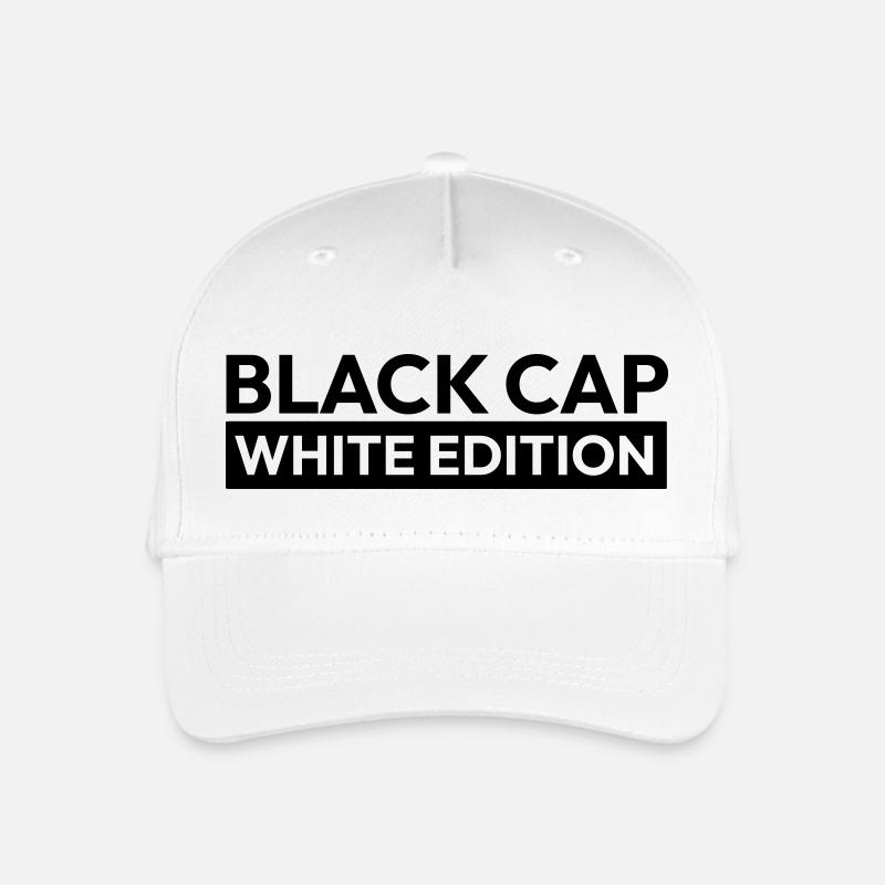 Black Cap White Edition - Kinder Bio Basecap - Weiß