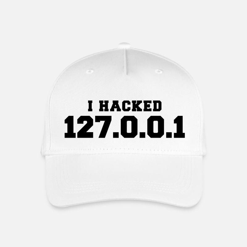 i hacked 127.0.0.1 - Kinder Bio Basecap - Weiß