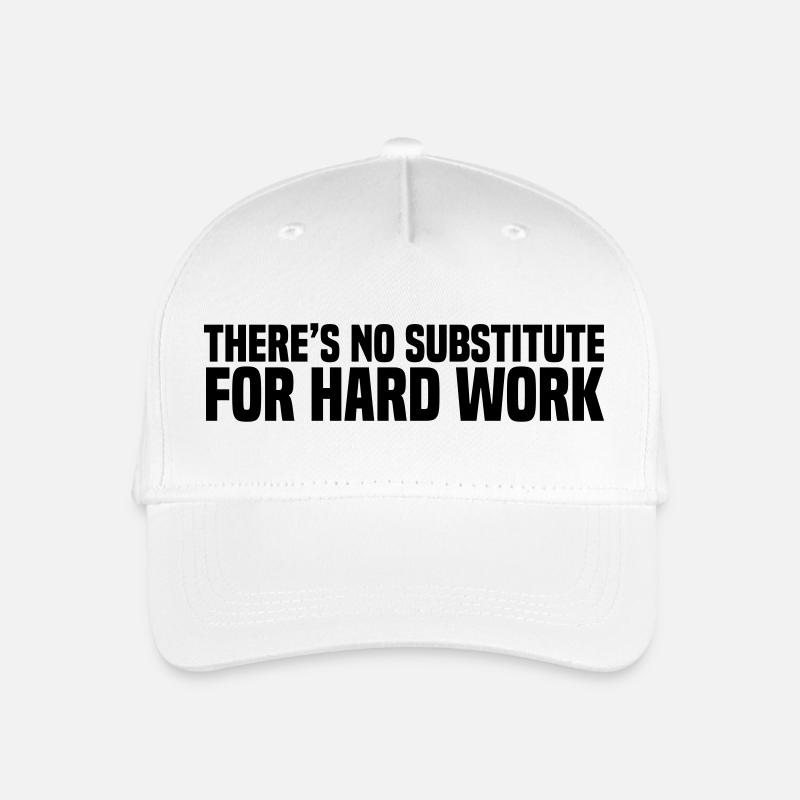 Hard Work - Kinder Bio Basecap - Weiß