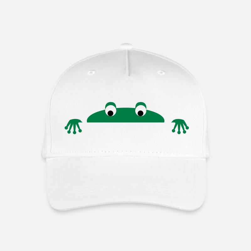 Frog face - Kinder Bio Basecap - Weiß