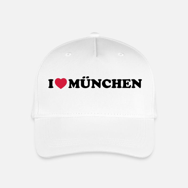 i love Munchen - Kinder Bio Basecap - Weiß