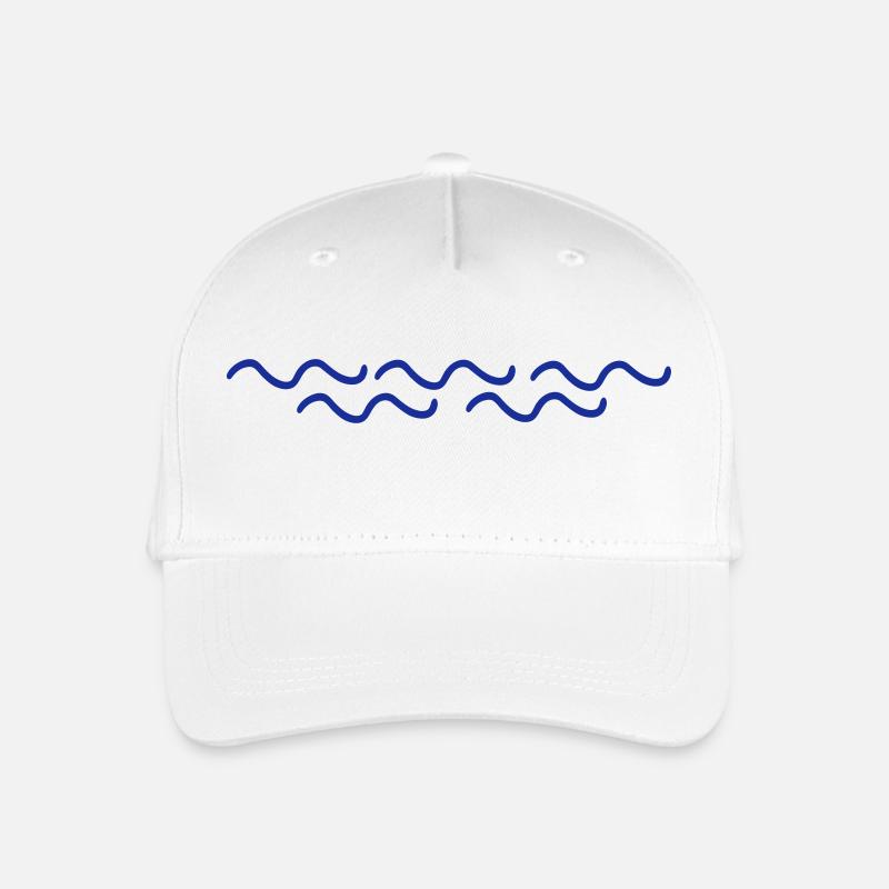 vagues - Casquette de baseball bio Enfant - blanc